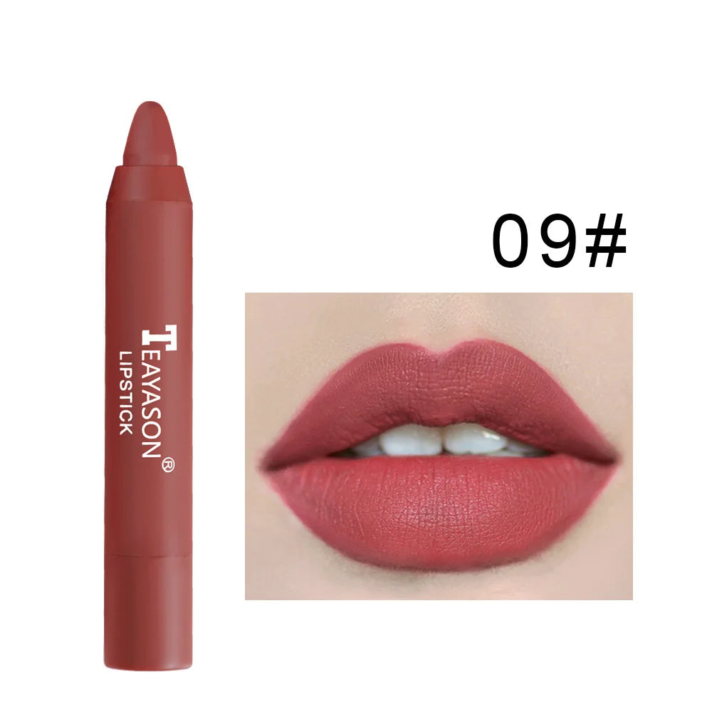 Matte velvet lipstick does not fade, does not stick to cup lipstick lipstick moisturizing lipstick pen nude earth red lipstick p Zpaxo 9