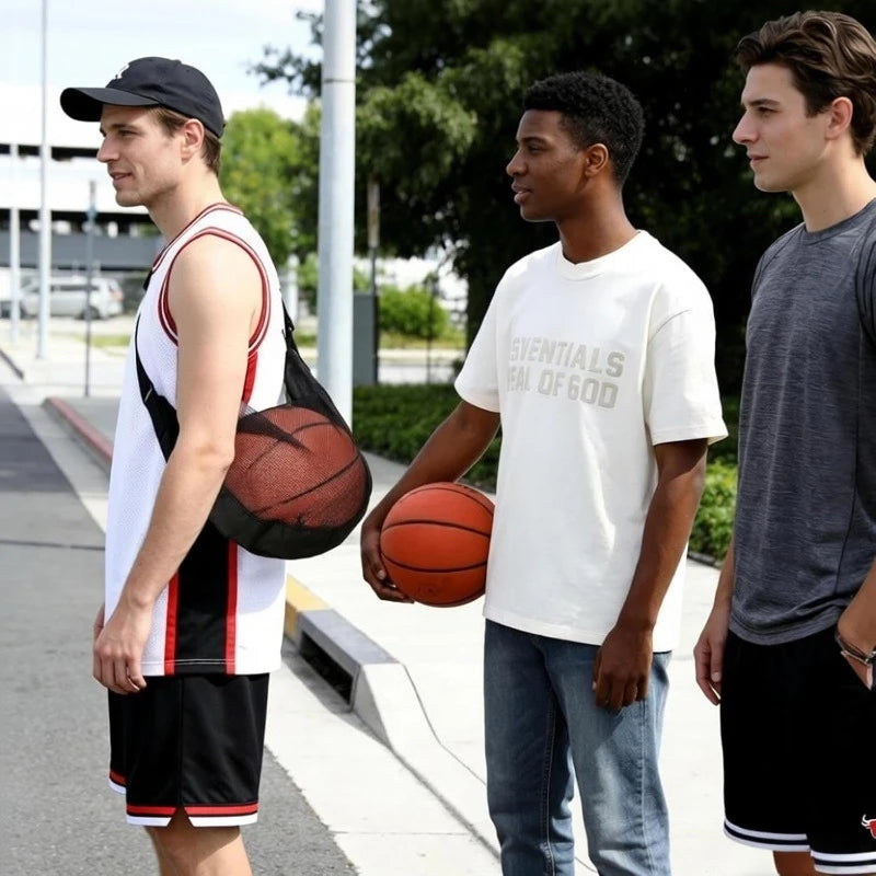 Anti-Tear Mesh Ball Bag – Basketball, Soccer & Volleyball