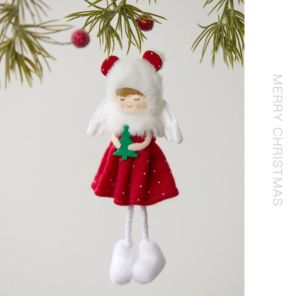 Plush Angel Girl Christmas Tree Ornament | Holiday Pendant