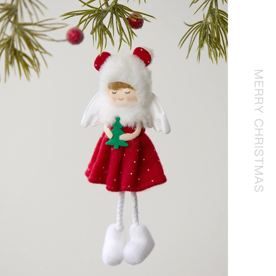 Plush Angel Girl Christmas Tree Ornament | Holiday Pendant