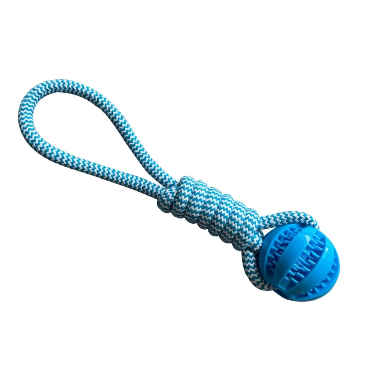 Dog Toys Balls Interactive Supports Rope Rubber Leaking Small Medium Zpaxo Blue