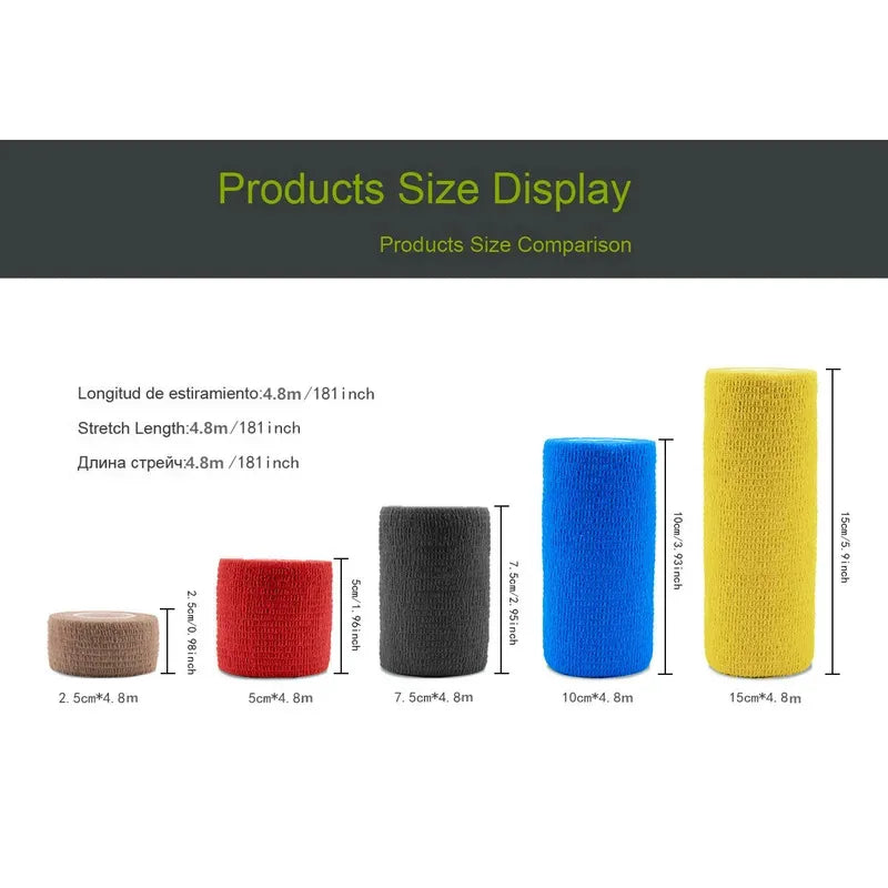 Self-Adhesive Cohesive Bandage Wrap – Sports & Vet Use