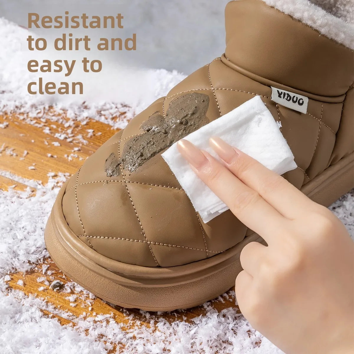 Winter Outdoor Snow Boots Women's Waterproof Slip-resistant Design