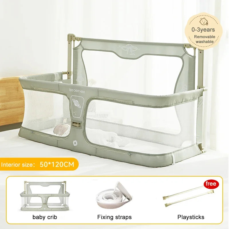 Simple Lightweight Baby Cot Dual-use Comfortable Toddler Bed Within Zpaxo Green no mosquinet