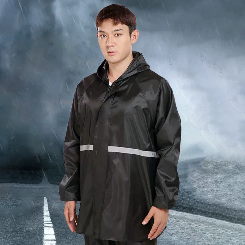 Hooded Coat Pant Rain Suit Women Men Outdoor Waterproof Gear Zpaxo