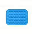 Silicone Trivet Mat Hot Pot Holder Driying Mat for Hot Dishes, Hot Pots and Hot Pan, Non Slip Heat Resistant Hot Pads for Table Zpaxo Blue 21.5x15.5CM