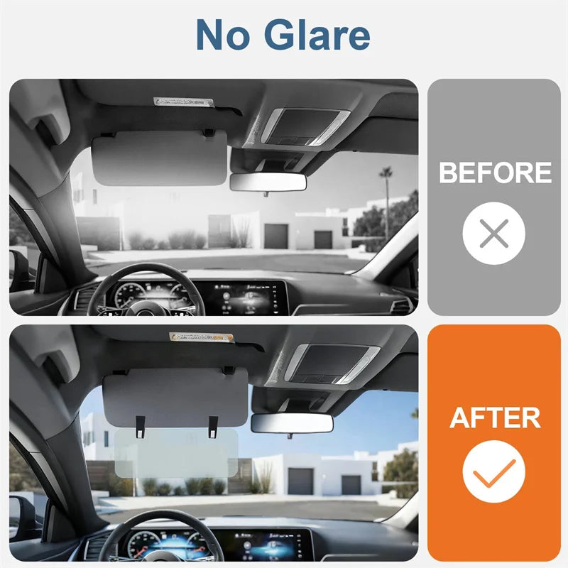 Polarized Car Sun Visor Extender – UV400 Anti-Glare 180° Clip