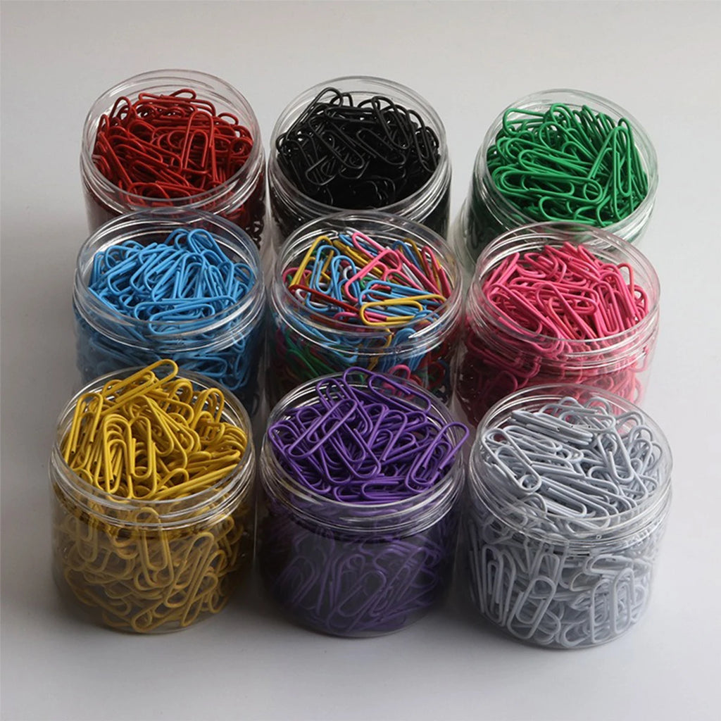 200Pcs Paper Clips Notebook Filing Bookmark Rustproof Paperclips Document Organizing for Office School Supplies Zpaxo
