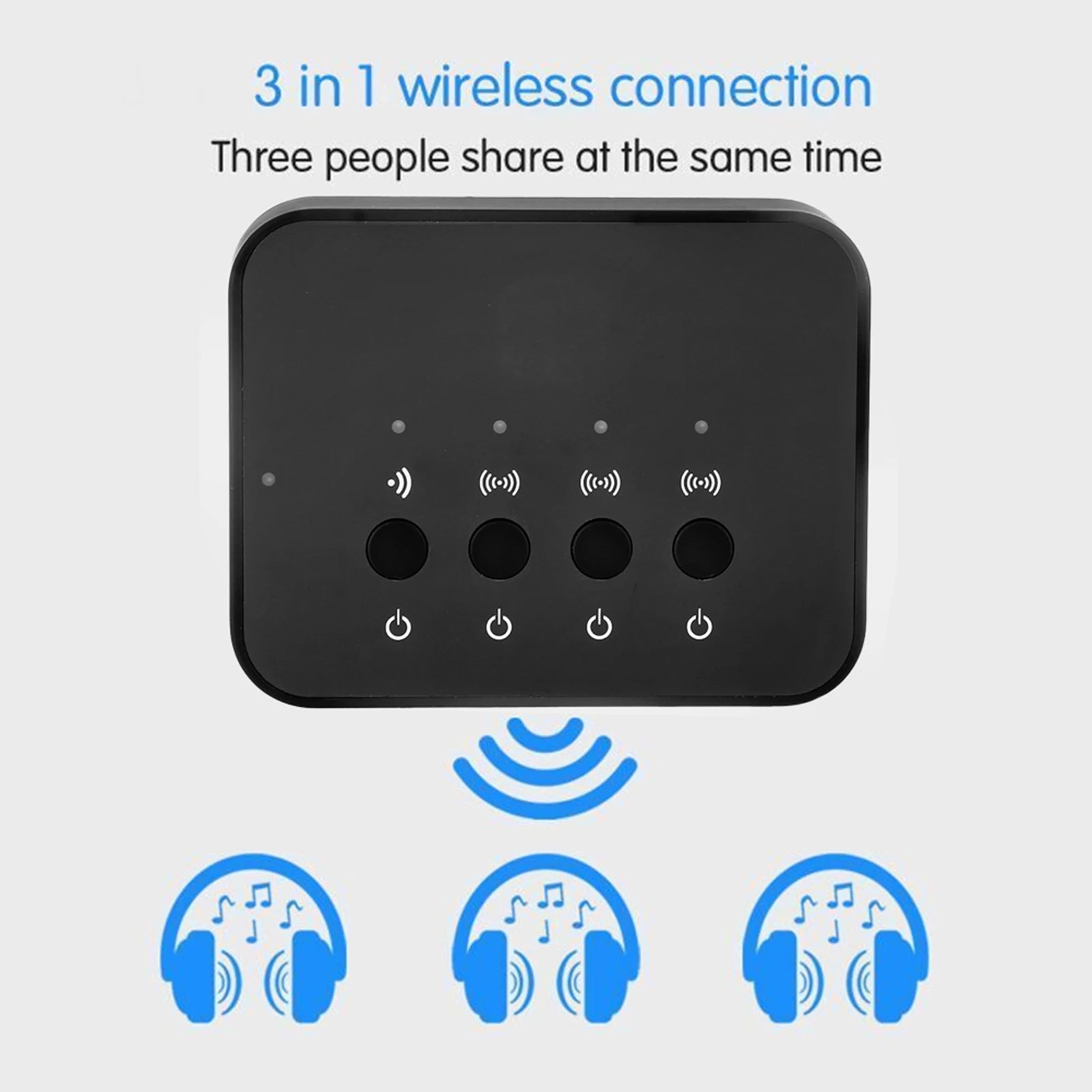 Splitter Wired Wireless Stereo 4 0 Audio Adapter Music Sharing Device
