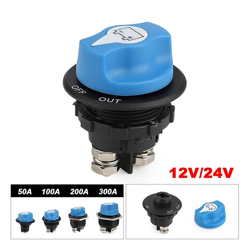 Battery Disconnect Cut-Off Switch 50–300A | Car RV Boat Truck