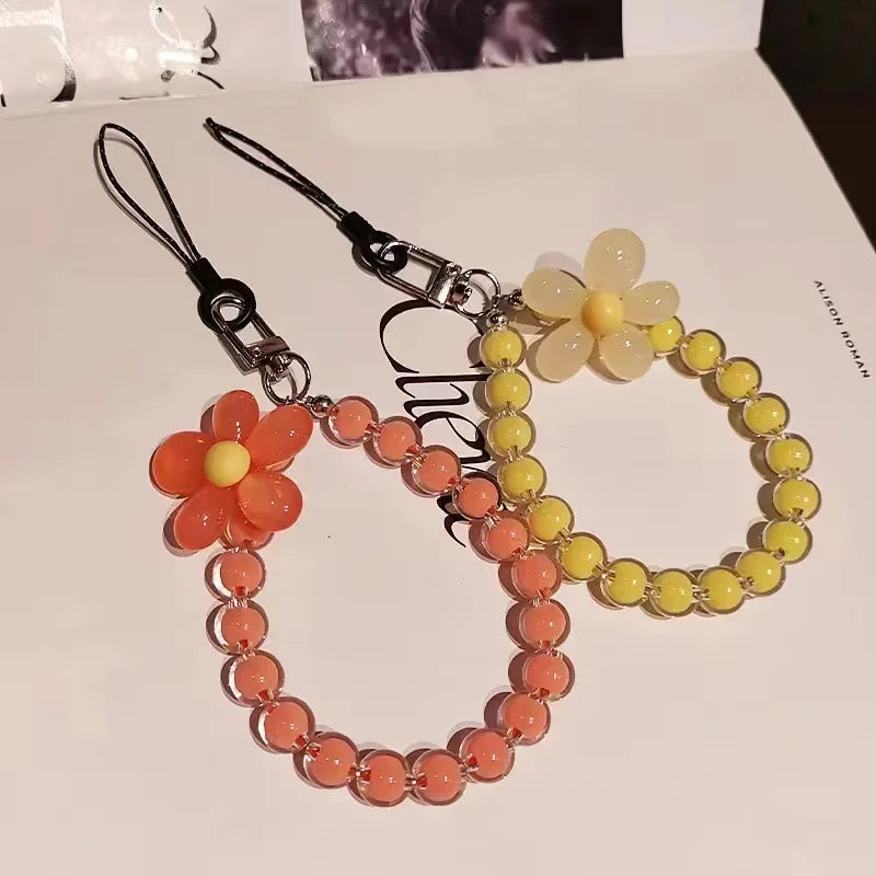 Beaded Petal Phone Wrist Strap – Lanyard, Bracelet & Keychain