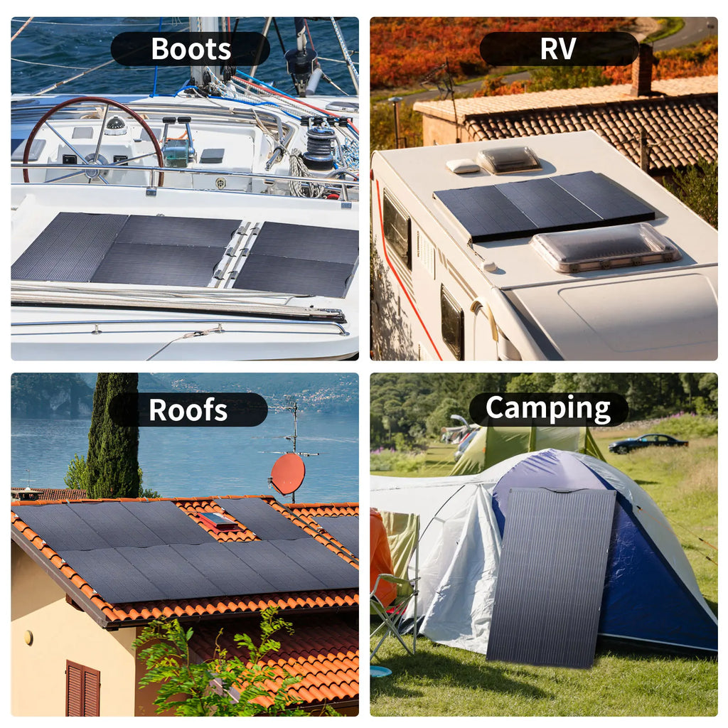 ALLPOWERS Balcony Power Plant 200W 100W Flexible Solarpanel IP68 Zpaxo