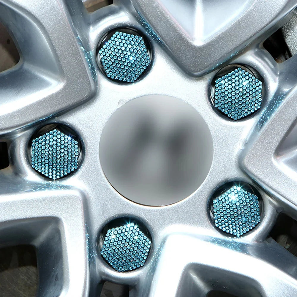 Diamond Wheel Nut Caps – Anti-Rust Hub Screw Covers 20pc Set