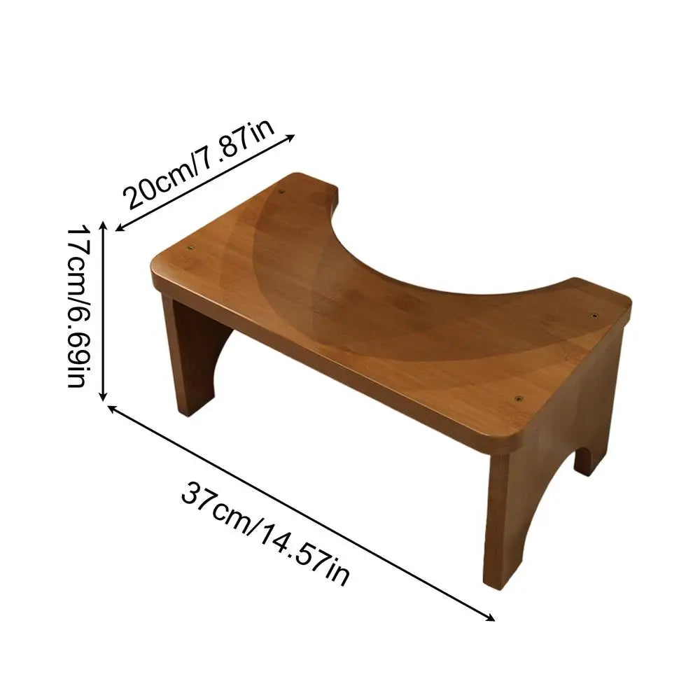 Toilet Stool Wooden Seat Ergonomic Potty Step Adults Elderly Children