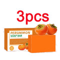 Hand Made persimmon soap bar Body Cleaning Lightening Dark Underarm Leg Body Cleansers Brightening Face Soap Tender Skin Care Zpaxo 3pcs