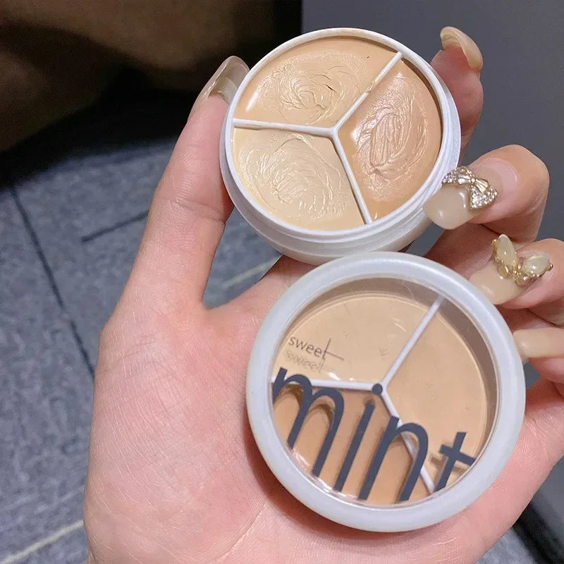 3/6-color Concealer Palette with/No Brush Cream Texture Moisturizer Concealer Modify Enhance Contours Lasting Makeup Waterproof Zpaxo