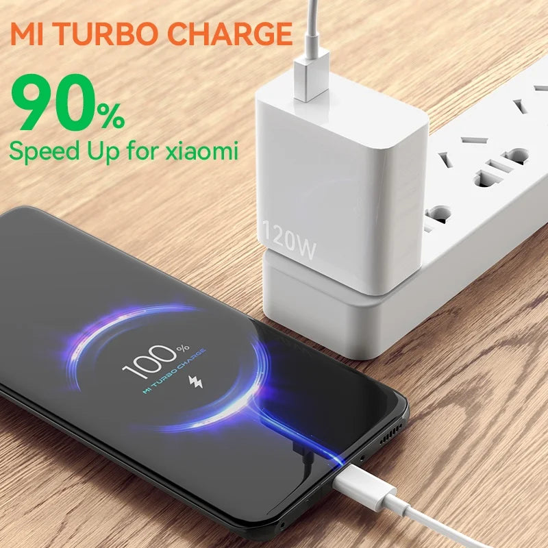 6A 120W USB C-type Ultra Fast Charging Cable Mi 13 12 Realme POCO