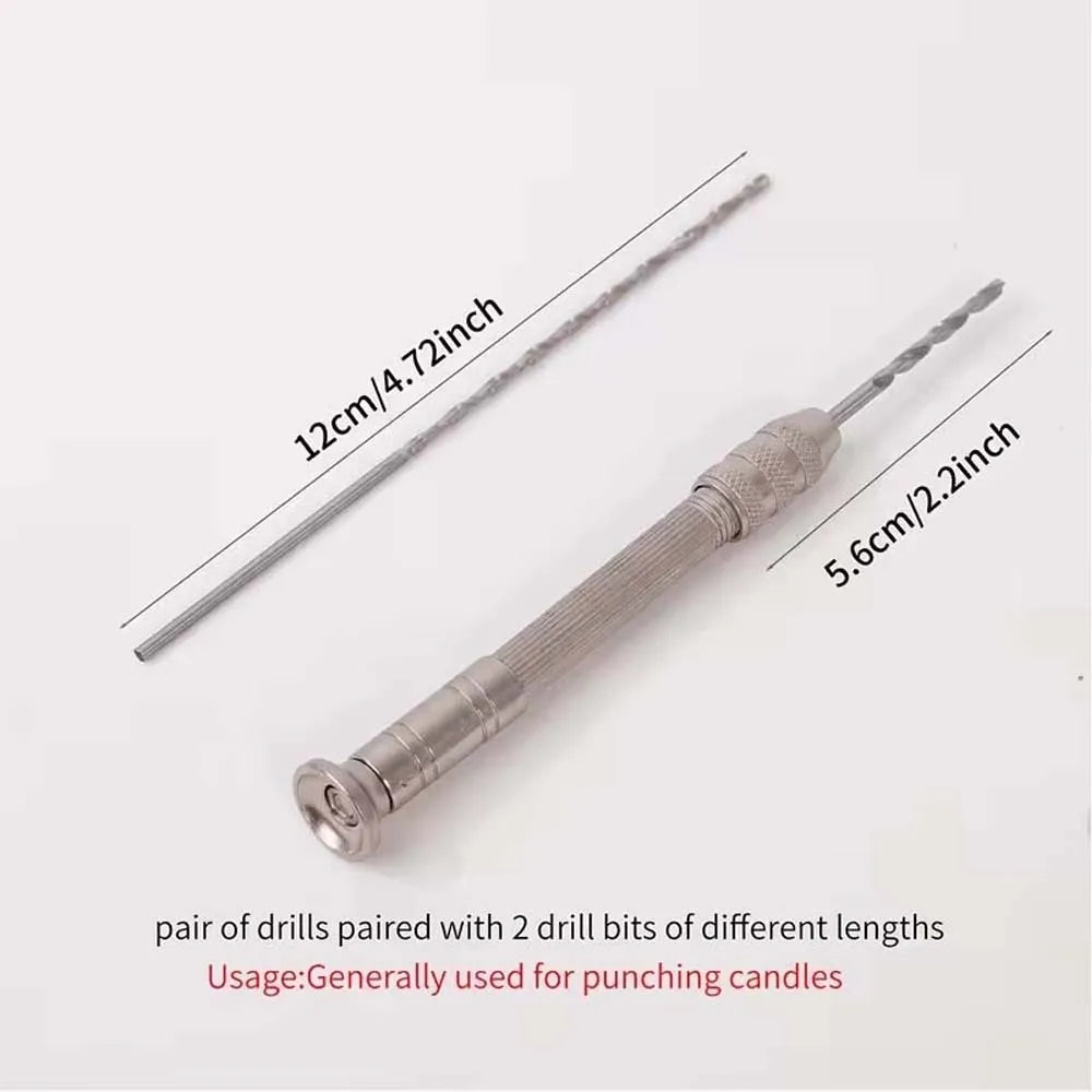 DIY Candle Hole Punch Tool Set – 2 Multi-Diameter Drill Bits Candle Making Tool Zpaxo set