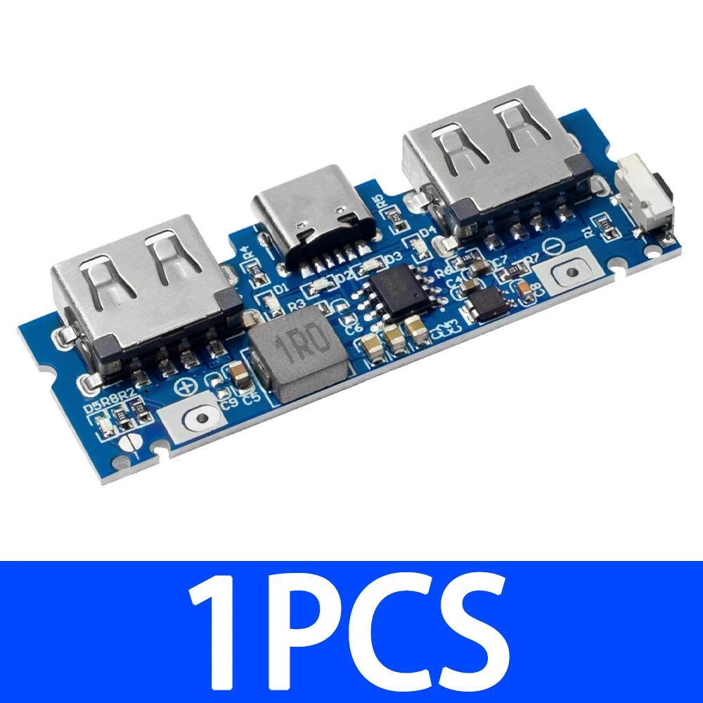 1 Optional 5V 2 4A 18650 Boost Charger Board Dual Type-c Micro USB Zpaxo 1pcs