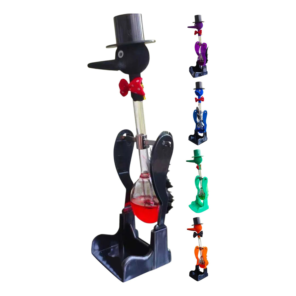 Creative Non-stop Liquid Drinking Glass Lucky Bird Duck Bobbing Magic