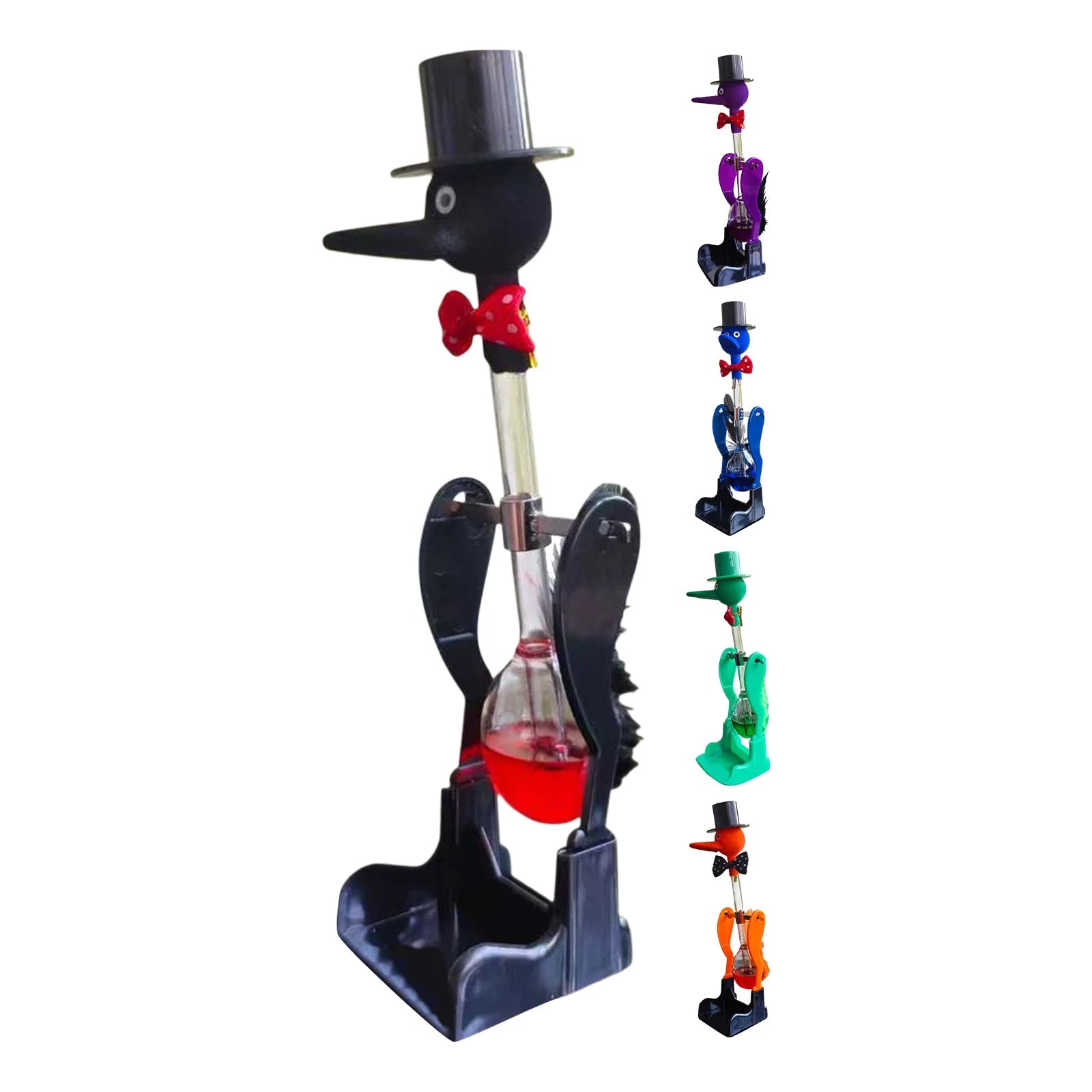 Creative Non-stop Liquid Drinking Glass Lucky Bird Duck Bobbing Magic