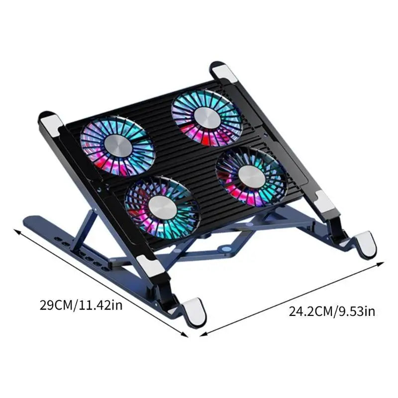 652F Plastic Laptop Cooling Pad Coolers Notebook Gaming Fan Stable Zpaxo