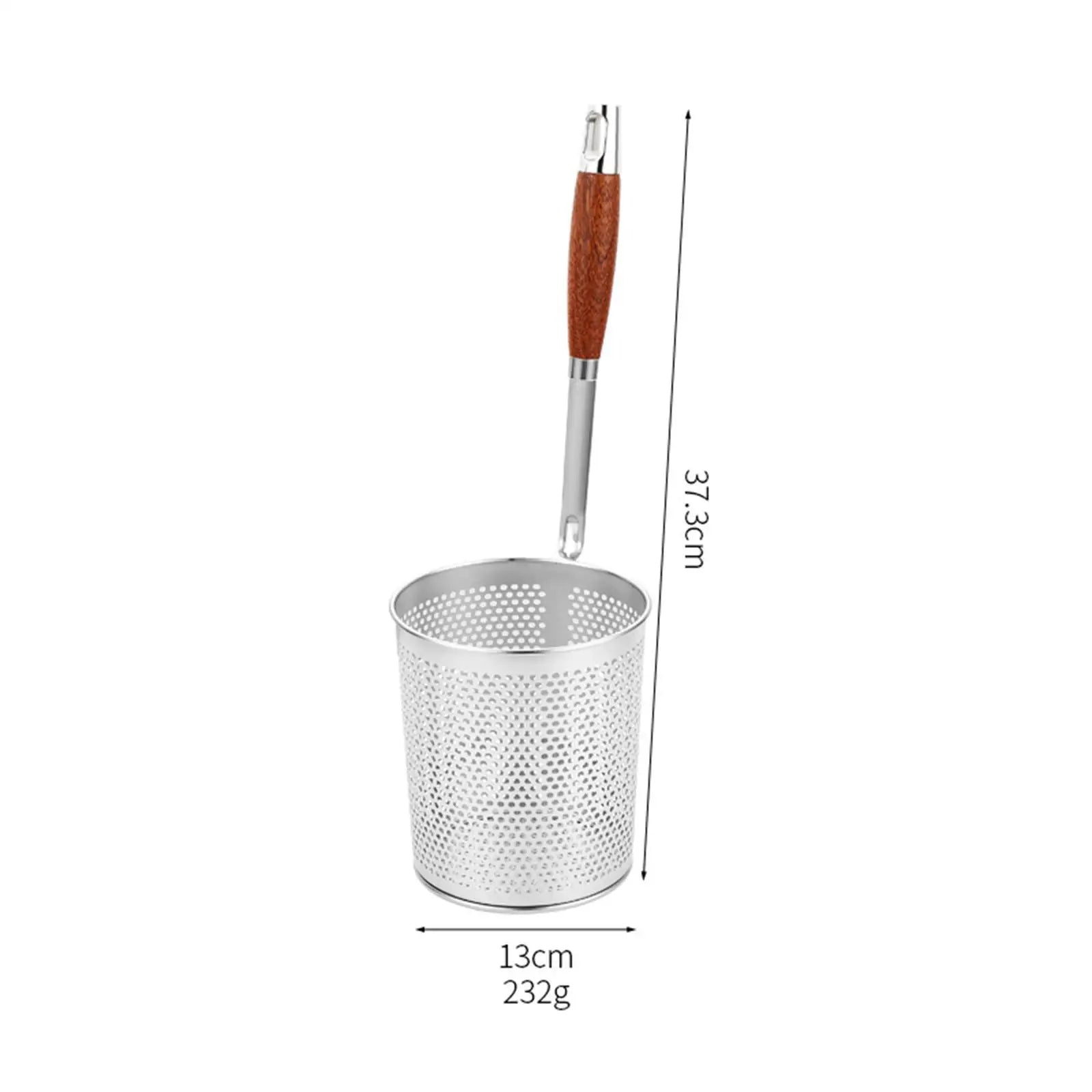 Stainless Steel Mesh Strainer Basket with Wooden Handle Mesh Strainer Basket Zpaxo