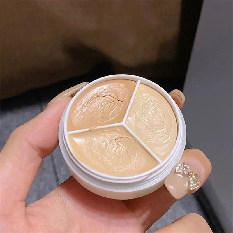 3/6-color Concealer Palette with/No Brush Cream Texture Moisturizer Concealer Modify Enhance Contours Lasting Makeup Waterproof Zpaxo 3 Colors Concealer