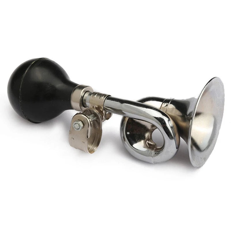 Bicycle Snail Air Horn Loud Full Mouthed Bicycle Cycle Bike Retro Bugle Trumpet Bell Mountain Bike Riding Bicycle Accessories Zpaxo Silver