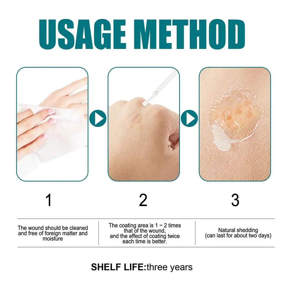Waterproof Liquid Bandage Wound Healing Gel Spray | Breathable Liquid Bandage Gel Zpaxo