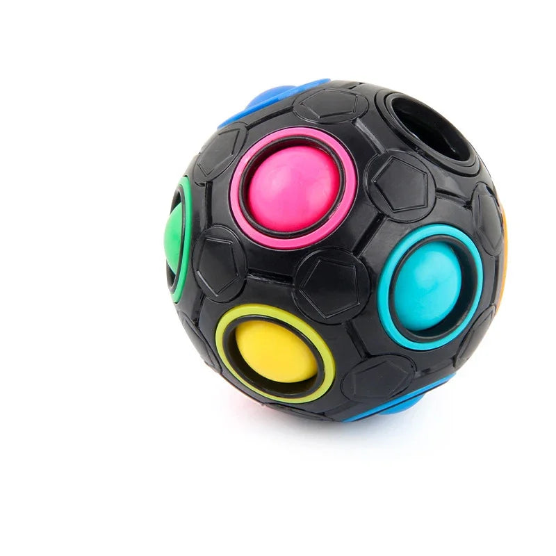 Magic Rainbow Puzzle Ball 3D Matching Brain Teaser Fun Stress Zpaxo Black
