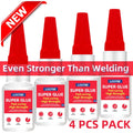 4pcs Super Fast Bonding Glue - 10s Quick Fix Adhesive for Plastic/Metal/Wood/Ceramic/Glass, Multi-Purpose Repair Glue (20g) Zpaxo 20g-4pcs