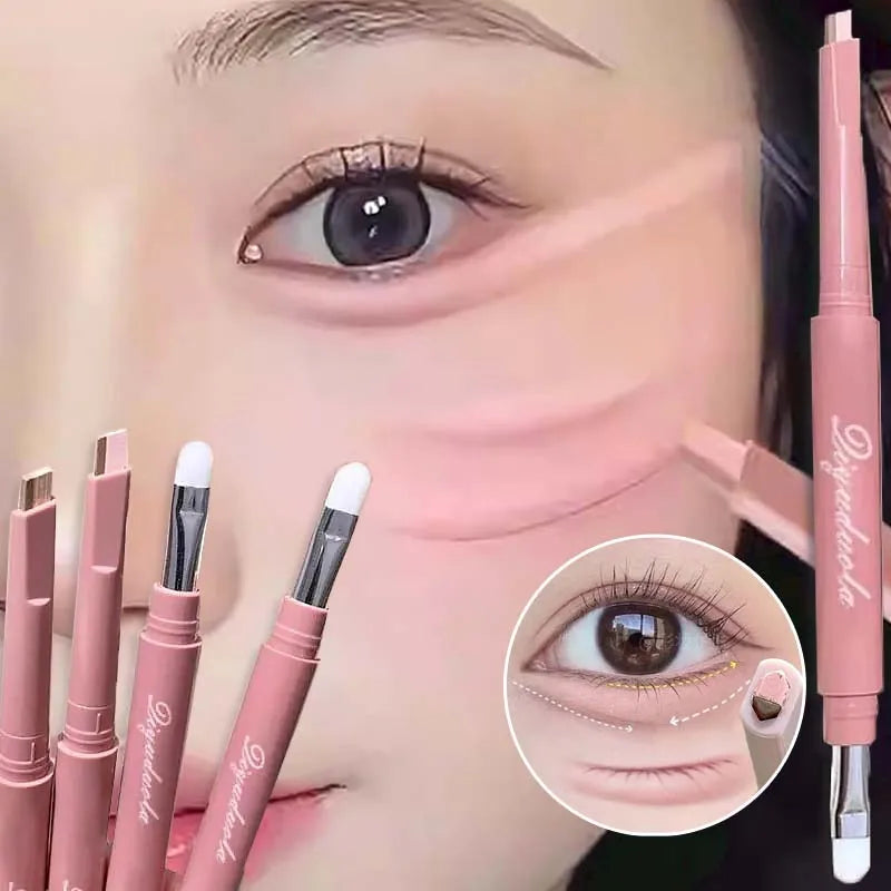 Brightening Aegyo Sal Pencil Waterproof Natural Dual-Color Lying Silkworm Under-Eye Highlighter Shadow Stick Contour Eyes Makeup Zpaxo
