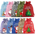2025 Hot Christmas Burlap Drawstring Bag Festive & Party Supplies Children Drawstring Candy Bags Christmas Gift Bags Zpaxo 10pcs other 10x14cm