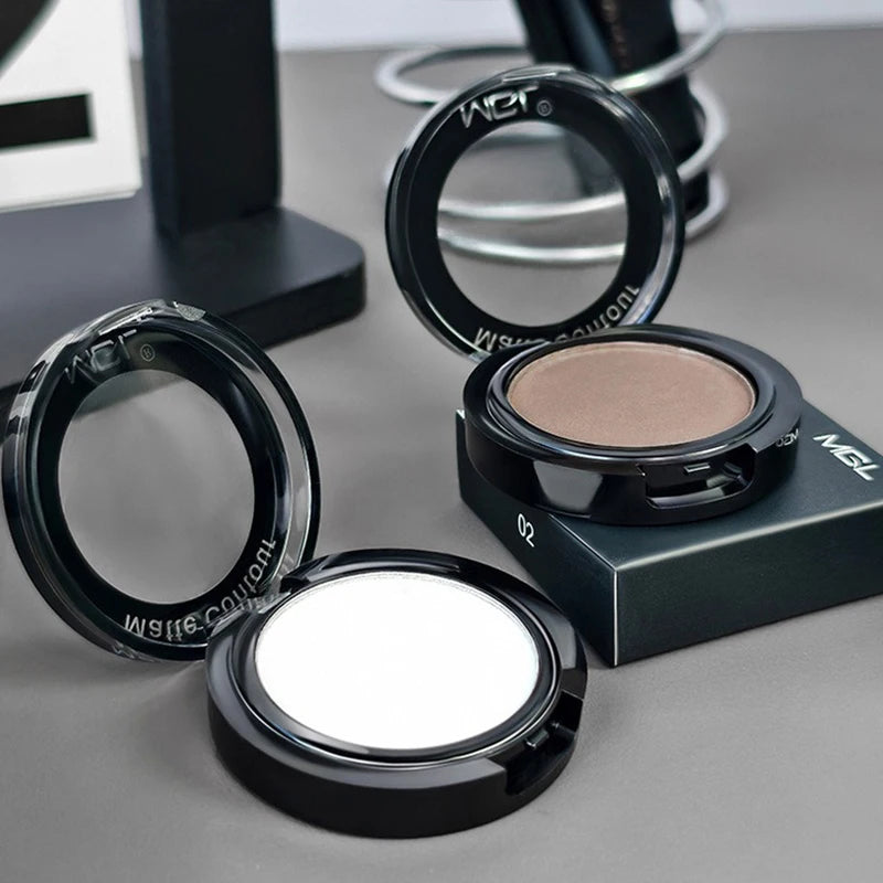 White-Natural 3D Brightening Eyeshadow Matte Highlighter Contour Palette Long-Lasting Eye Makeup Plate Brighten Face High Gloss Zpaxo