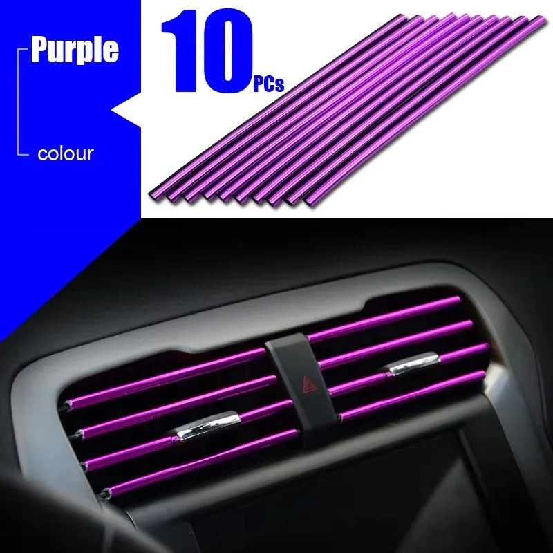 Car AC Vent Outlet U-Shape Trim Strips – 10/20 Pcs Moulding