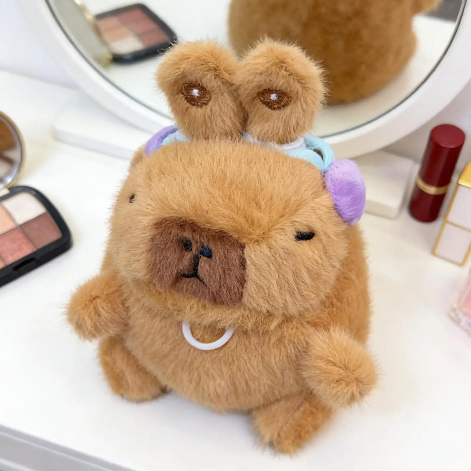 Purse Charm Cute Compact Capybara Keyring Plush Capybara Keyring Backpack Pendant For Men Women Boys Girls Youth Teens Husband Zpaxo