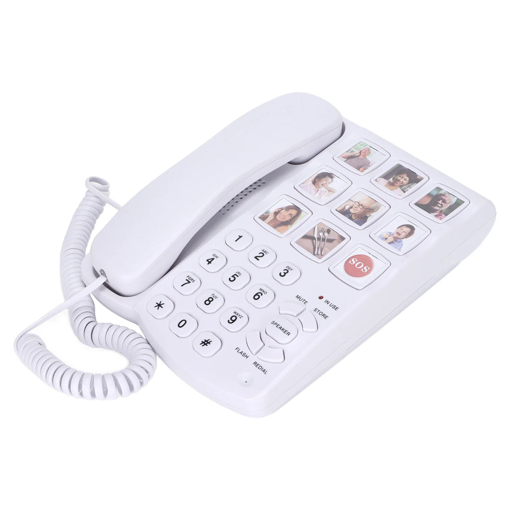LD 858HF Big Button Telephone Amplified Photo Memory Corded Landline