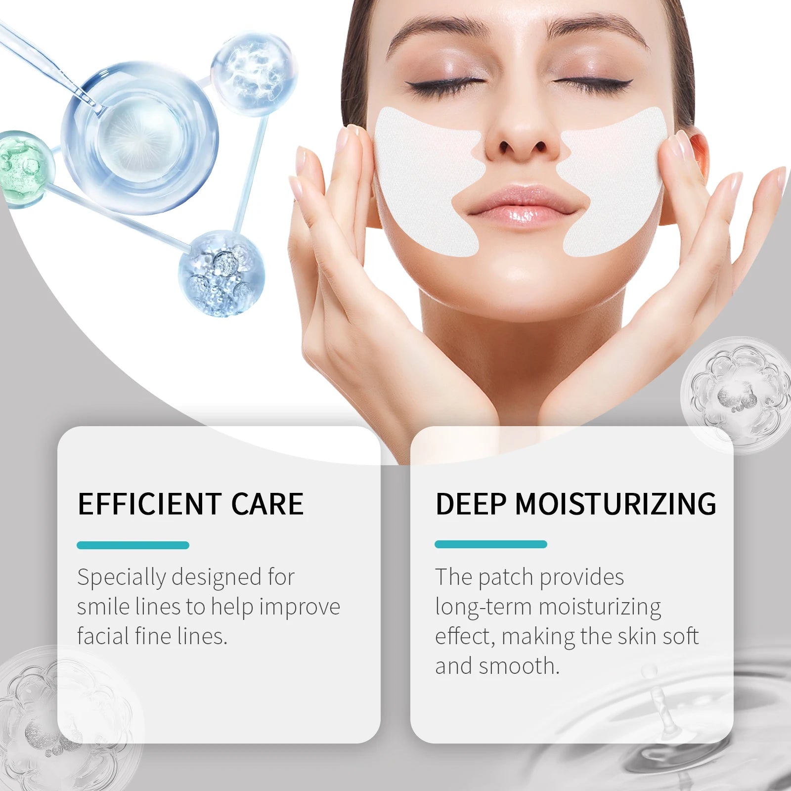 Eelhoe Smile Lines Patches – Nasolabial Fold Anti-Aging Mask Anti-Aging Face Patch Zpaxo
