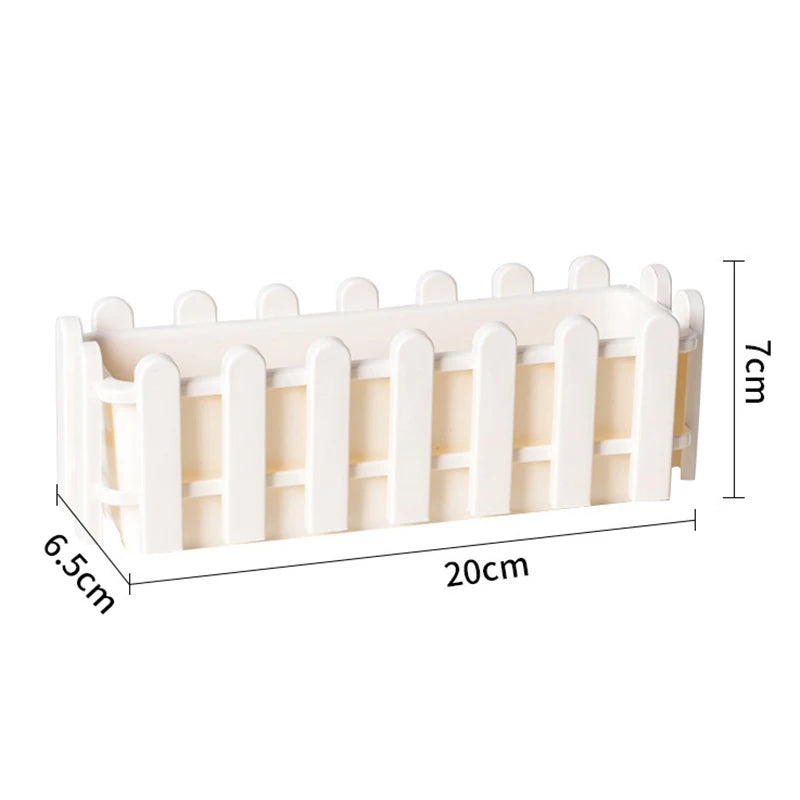 Fence Flower Pot – Plastic Plant Basket for Home & Office