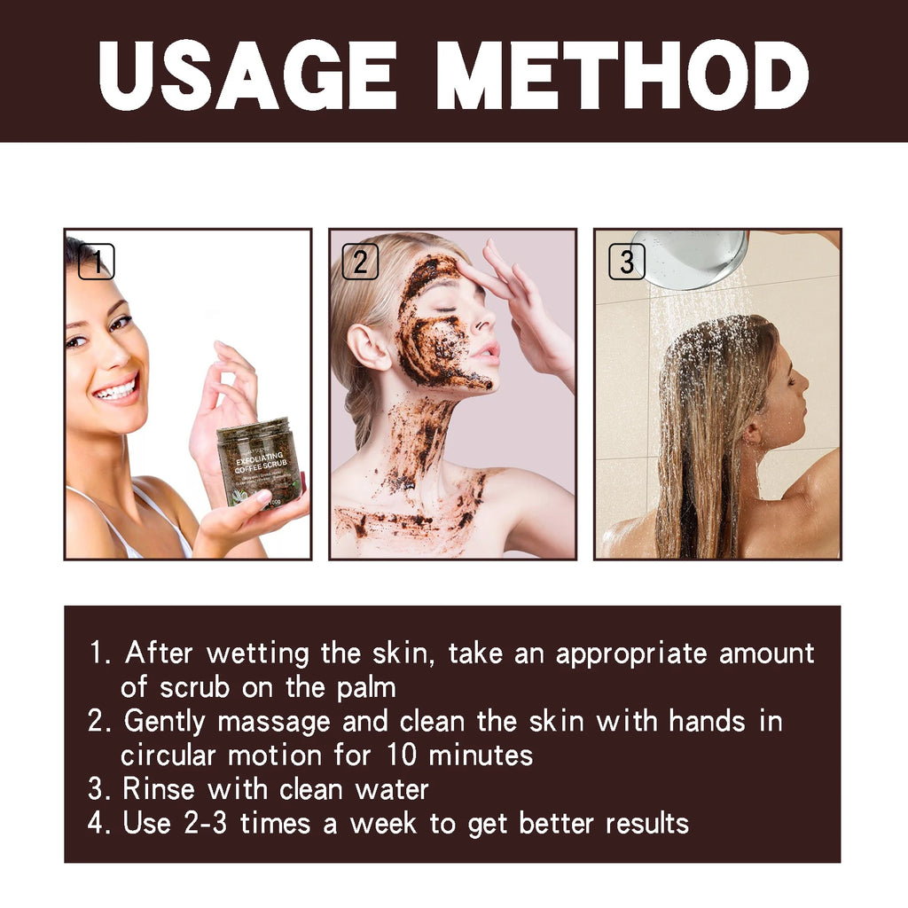 Jaysuing Coffee Body Scrub – Exfoliate, Soften & Brighten Skin Body Exfoliating Scrub Zpaxo