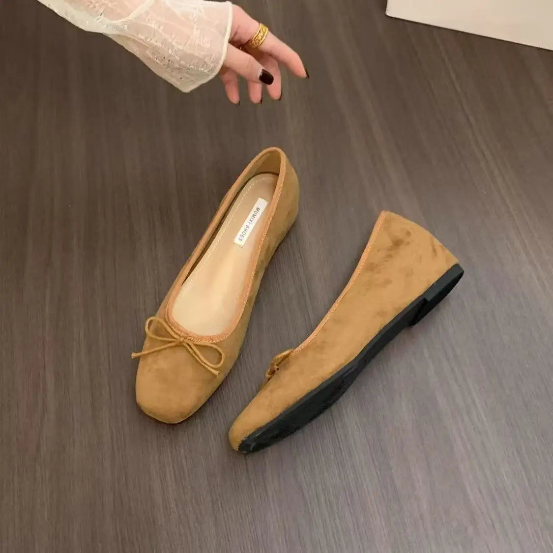 Women Shoes Summer Ballet Round Toe Shallow Non-slip Suede Flat espadrilles Soft Shoes zapatillas mujer 2025 ladies shoes Zpaxo brown 37