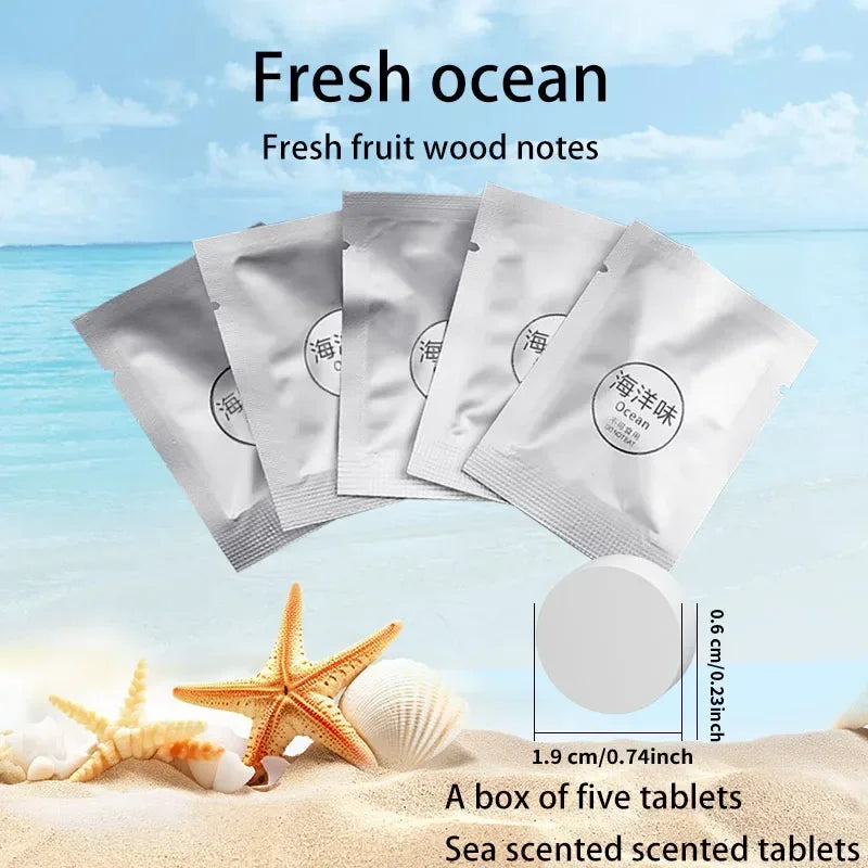 5-10PCS Car Air Outlet Aromatherapy Tablets Air Outlet Supplement Tablets Small Fan Pe Solid Fragrance Tablets Perfume Pads Zpaxo 5PCS ocean