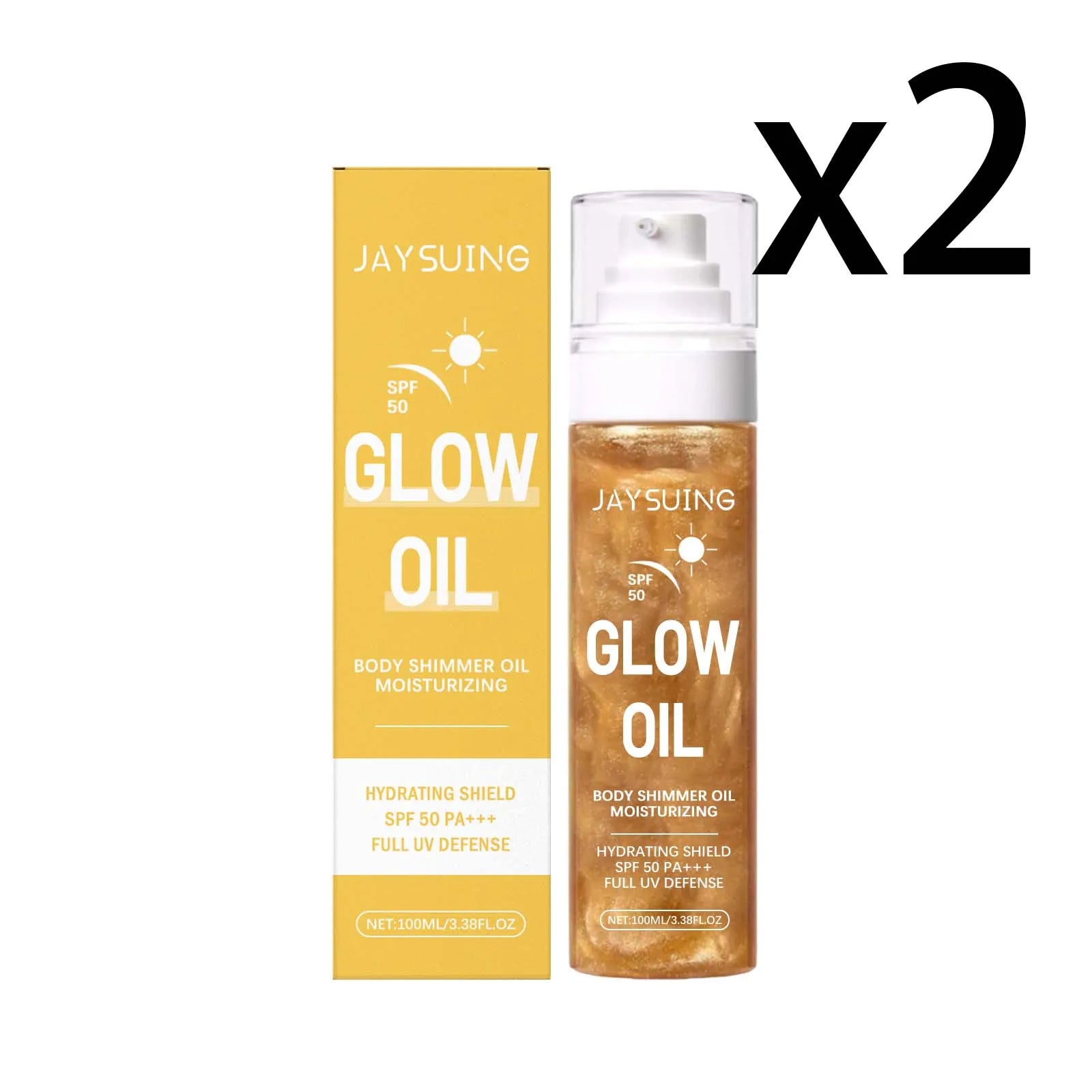 Coconut Sunscreen Oil SPF 50 – Waterproof UV Protection 100ml Sunscreen Oil Zpaxo 2x100ml 100ml