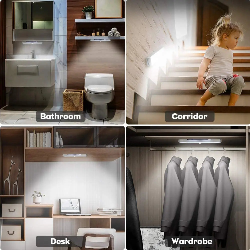 LED Motion Sensor Cabinet Light – Rechargeable & Dimmable Under Cabinet Light Zpaxo