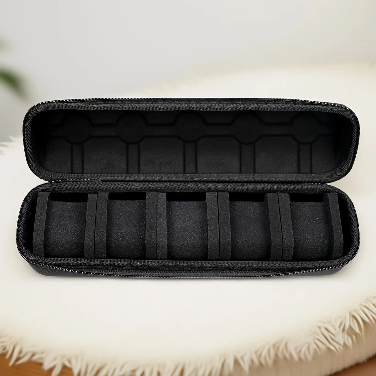 5-Slot Watch Case Hard Shell Travel Organizer Pillow Insert Ready