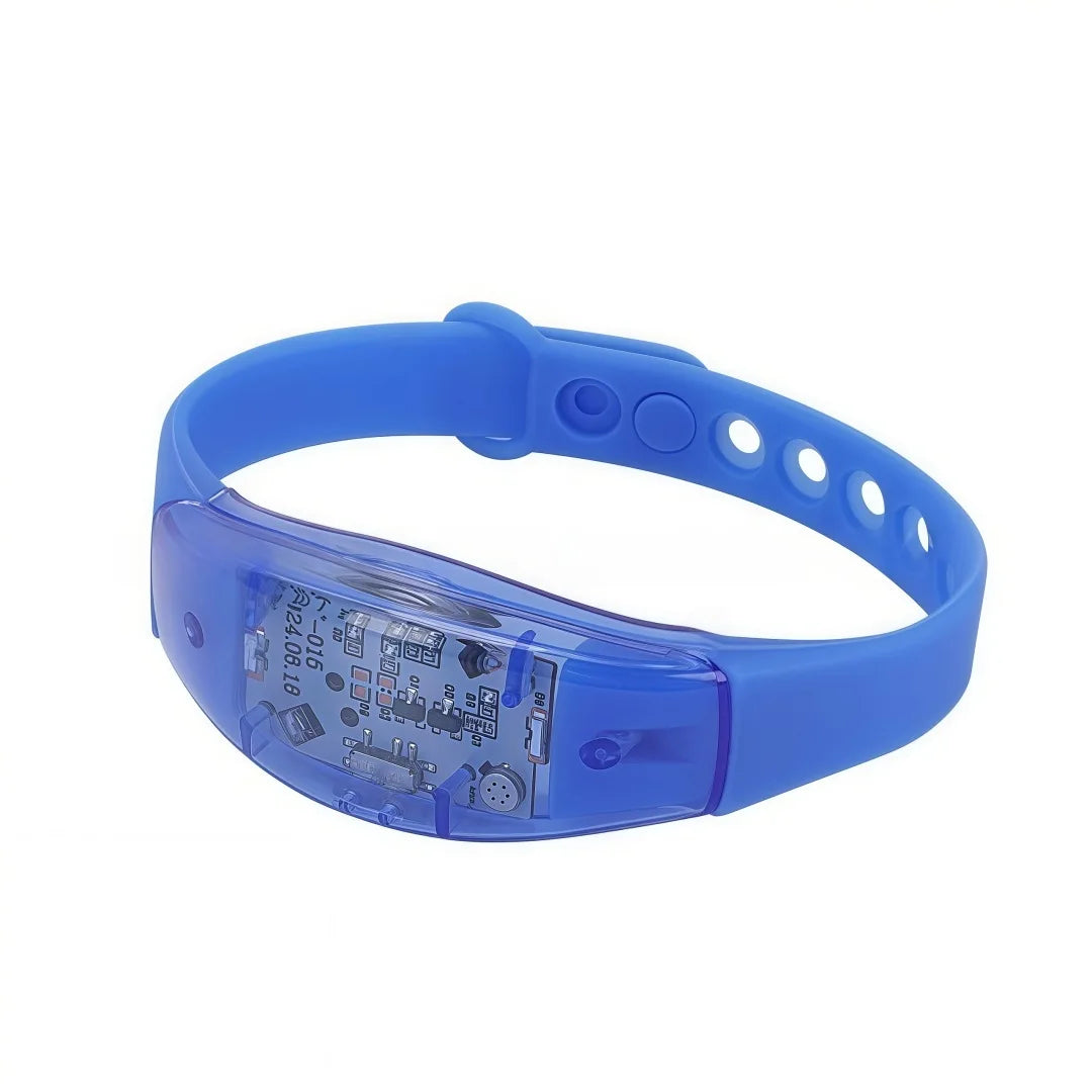 20 50 Commission LED Sound Activated Glow Dark Bracelets Rhythmic Zpaxo blue 90pcs Custom text