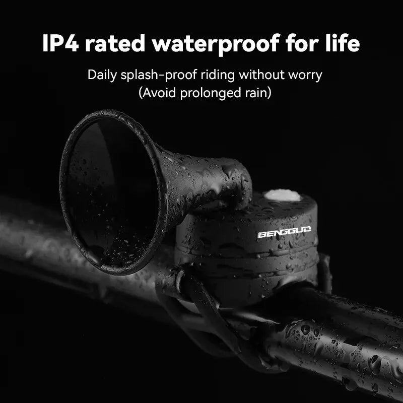 Bicycle Electronic Horn E-Bike Horn 120dB Loud Warning Sound USB Rechargeable IPX4 Waterproof Scooter Road Mountain Bike Bell Zpaxo