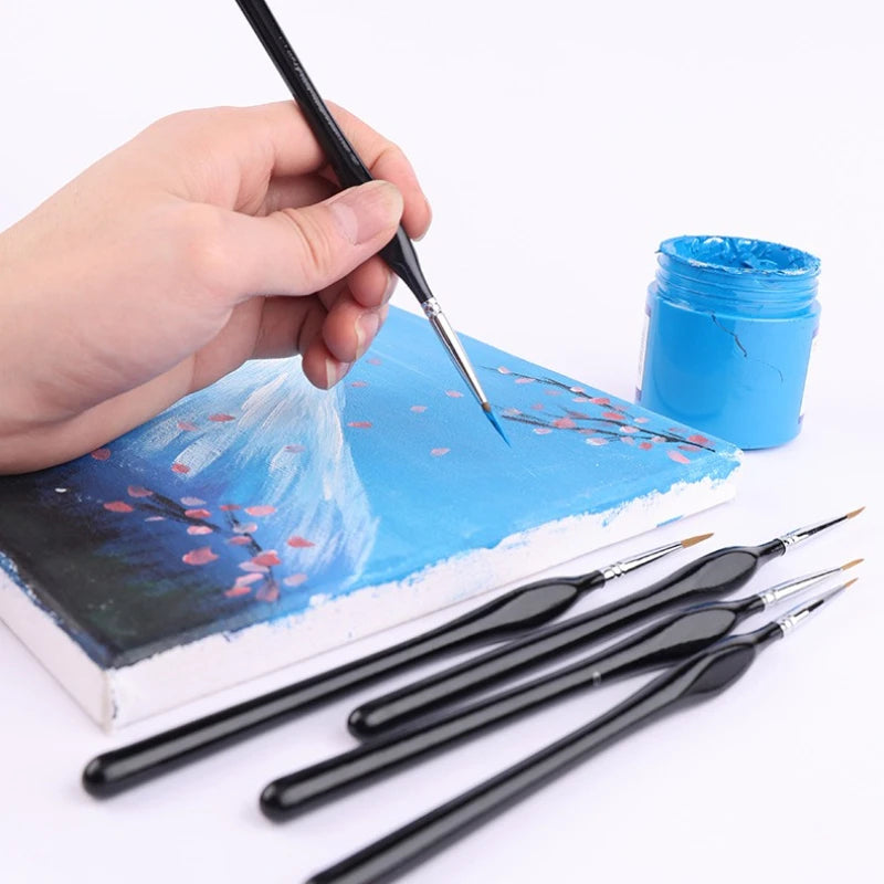 Fine Detail Brush Set – Nylon Bristles for Miniature & Acrylic Art