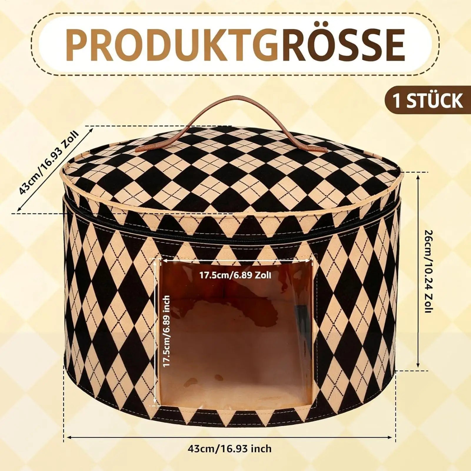 Hat Storage Foldable Multipurpose Carry Bag Cowboy Bucket Toy Scarf